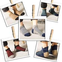 Load image into Gallery viewer, Mens Low Cut Ankle Socks Comfy Mesh Top Non-slid High Grade Socks 4 Seasons 5 Pack Size M:9~12

