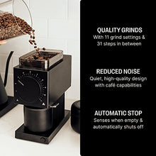 Load image into Gallery viewer, Fellow Ode Brew Grinder - Burr Coffee Grinder Electric - Coffee Bean Grinder with 31 Settings for Drip, French Press &amp; Cold Brew - Small Footprint Electric Grinder - Matte Black
