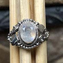 Load image into Gallery viewer, Natural Moonstone 925 Solid Sterling Silver Engagement Ring Size 6, 7.75, 8
