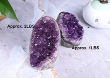 Load image into Gallery viewer, AMOYSTONE Natural Amethyst Quartz Cluster 1-2 LBS Crystal Stone Purple Small Irregular for Healing Reiki Home Decoration
