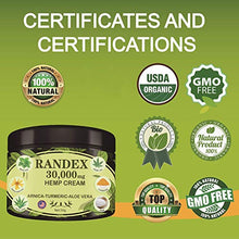 Load image into Gallery viewer, RANDEX 30000MG Organic Hemp Cream, Natural for Sore Muscles, Stiff Joints, and Aching Knees, Shoulders, or Body, Extra Strength
