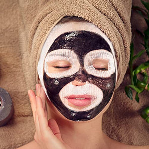 100 Pieces Gauze Mask Large Precut Gauze Face Masks Soft High Frequency Gauze Face Pads White Net Face Gauze Mask Natural Spa Gauze Facial Mask Skin Care Facial Paper Sheet Gauze for Home Salon DIY