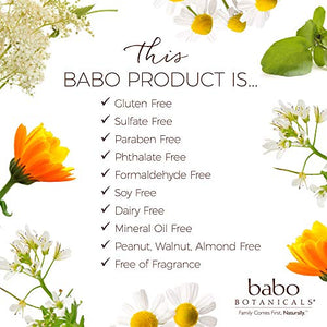 Babo Botanicals Baby Skin Mineral Sunscreen Lotion SPF 50 with 100% Zinc Oxide Active, Non-Greasy, Water-Resistant, Reef-Friendly, Fragrance-Free, Vegan - 3 oz.