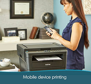 Brother Compact Monochrome Laser Printer, HLL2395DW, Flatbed Copy & Scan, Wireless Printing, NFC, Cloud-Based Printing & Scanning, Amazon Dash Replenishment Ready - BLACK
