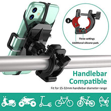 Load image into Gallery viewer, Bovon Bike Phone Mount with 360 Rotation, Anti-Shake Adjustable Motorcycle Phone Mount for Bicycle &amp; Scooter, Compatible with iPhone SE/11 Pro Max/11 Pro/11/XS/XS Max/XR/8, Samsung S20/S20 Plus
