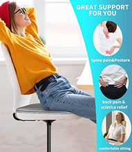 Load image into Gallery viewer, Custom-fit for Subaru Memory Foam Heightening Car Seat Cushion,Sciatica &amp; Back Pain Relief, Bonded Leather/ice Silk Breathable Fabric Seat Cushion, Designed for Subaru Accessories (Gray,For Subaru)
