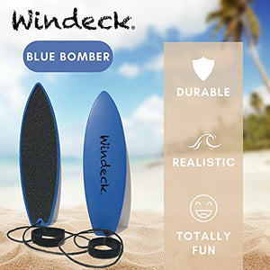 Windeck Finger Surfboard - Rad Fingerboard Toy - Surf The Wind - Mini Board for Kids and Surfers Looking to Hone Their Surfer Skills (Blue Bomber)