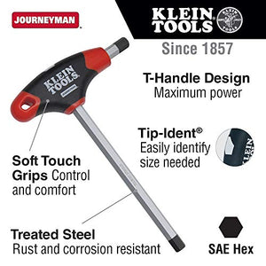 Klein Tools JTH4E11 3/16-Inch Hex Key with Journeyman T-Handle, 4-Inch