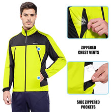 Load image into Gallery viewer, BALEAF Men's Winter Cycling Running Jacket Thermal Fleece Biking Bicycle Cold Weather Gear Windproof, green 3XL
