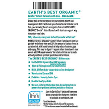 Load image into Gallery viewer, Earth's Best Organic Gentle Baby Formula, Infant Formula with Iron, Non-GMO, Omega-3 DHA and Omega-6 ARA, 21 oz
