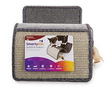 Load image into Gallery viewer, SmartyKat Scratch Scroll with Feather Toy, Multi-Surface Sisal &amp; Carpet Cat Scratcher, Interactive Scratching Outlet &amp; Lounger
