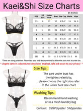 Load image into Gallery viewer, Kaei&amp;Shi Sexy Lingerie for Women,Ruffle 2 Piece Lace Lingerie Set,Underwire Ribbed Bra and Panty Sets Valentine Black Medium
