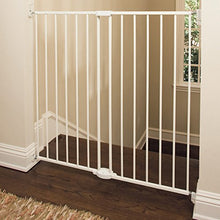 Load image into Gallery viewer, Munchkin Extending XL Tall and Wide Baby Gate,  Hardware Mounted Safety Gate for Stairs, Hallways and Doors, Extends 33&quot; - 56&quot; Wide, Metal, White
