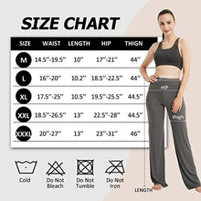Load image into Gallery viewer, FELEMO Boot-Cut Bootleg Yoga Pants for Women Loose Fit Long Office Dress Pants Tummy Control Loose Fit Casual Work High Waist Flare Lounge Pants Lightweight Leggings Sweatpants, Dark Grey XL
