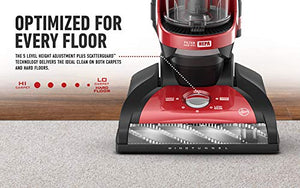 Hoover Windtunnel Max Capacity Upright Vacuum Cleaner with HEPA Media Filtration, UH71100, Red