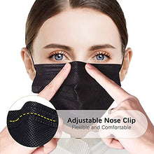 Load image into Gallery viewer, Wecolor 50 Pcs Disposable 3 Ply Earloop Face Masks, Suitable for Home, School, Office and Outdoors (Black)
