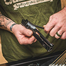 Load image into Gallery viewer, CLENZOIL Field &amp; Range Pistol &amp; Rifle Essentials Gun Cleaning Kit | CLP Spray &amp; Oiler with Boresnake | Clean, Lubricate &amp; Protect | Nylon Brush, Bore Swabs &amp; Microfiber (40 Caliber | 10mm)
