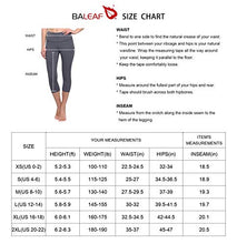 Load image into Gallery viewer, BALEAF Women's Workout Yoga High Waist Capris Pocketed Cropped Leggings 3/4 Exercise Athletic Tights Black Size L
