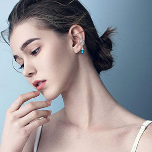 Udalyn 3 Pairs Elf Ear Cuffs Wing Earring Handmade Clip-On Earrings For Cosplay Elven Cuff Wrap Earrings Pearl Wing Tassel Filigree Fantasy Fairy Halloween Masquerade Earrings for Women