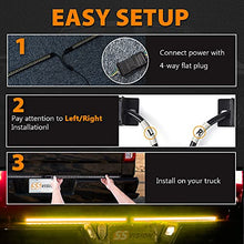 Load image into Gallery viewer, SS VISION Aluminum Triple Row Tailgate Light Bar- Bright LED Chips, Waterproof Plug-and-Play with 4-Way Flat Connector Wire, Red Brake, Sequential Turn signal, Strobe Light for Trucks Trailers
