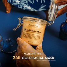 Load image into Gallery viewer, Majestic Pure Gold Facial Mask, Help Reduces the Appearances of Fine Lines and Wrinkles, Ancient Gold Face Mask Formula - 8.8 Oz
