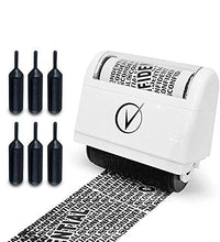 Load image into Gallery viewer, Identity Theft Protection Roller Stamps Wide Kit, Including 6-Pack Refills - Confidential Roller Stamp, Anti Theft, Privacy &amp; Security Stamp, Designed for ID Blackout Security - Classy White
