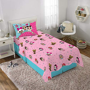 Kitchen Designers Franco Kids Bedding Super Soft Comforter and Sheet Set with Sham, 5 Piece Twin Size, LOL Surprise