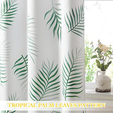 Load image into Gallery viewer, NICETOWN Plant Living Room Curtains 84" Long for Windows, Grommet Top Tropical Window Treatments Curtains Room Darkening for Hall/Villa/Sliding Glass Door, 2 Pieces = 104" Wide, Green Palm
