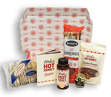 Load image into Gallery viewer, Mike’s Hot Honey Gourmet Gift Basket - Mike's Hot Honey, Artisan Sausage, Candied Nuts, Sea Salt Crackers, Dijon Mustard - Everything but the Cheese
