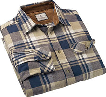 Load image into Gallery viewer, Legendary Whitetails Men's Standard Buck Camp Flannel Shirt, Shale Plaid, Medium
