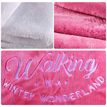 Load image into Gallery viewer, yuboo Pink Christmas Tree Skirt,36" Luxury Faux Fur with Embroidered Snowflakes for Xmas Party and Mother's Day Holiday Decorations,Washable
