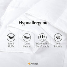 Load image into Gallery viewer, Lightweight Down Comforter (Queen), All-Season Medium Warmth, 100% Cotton Cover, Quilted with Corner Tabs, Soft Comfortable, White Duck Feather Down, Machine Washable, 90"x90"
