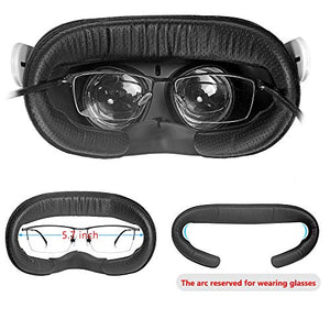 HIJIAO Latest Upgrade Accessories for Oculue Quest 2, Including VR Facial Interface Bracket & PU Leather Foam Face Cover Pad Replacement & Protective Lens Cover for Oculus Quest 2