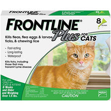 Load image into Gallery viewer, FRONTLINE Plus Flea and Tick Treatment for Cats (8 Doses)
