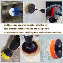 Load image into Gallery viewer, 31 Piece Drill Brush Attachments Set, Scrub Pads &amp; Sponge,Power Scrubber Brush with Extend Long Attachment All Purpose Cleaning Kit for Grout, Tiles, Sinks, Bathtub, Bathroom, Kitchen and Automobile
