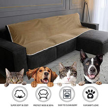 Load image into Gallery viewer, W-ZONE Waterproof Dog Bed Cover Pet Blanket for Furniture Bed Couch Sofa Reversible (5282, Cream+Sand)
