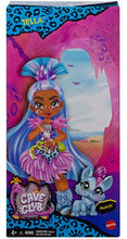 Load image into Gallery viewer, Cave Club Tella Doll (8 – 10-inch, Blue Hair) Poseable Prehistoric Fashion Doll with Dinosaur Pet and Accessories, Gift for 4 Year Olds and Up [Amazon Exclusive]
