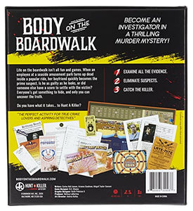 Hunt A Killer Body On The Boardwalk, Immersive Murder Mystery Game -Take on The Unsolved Case for Independent Challenge, Date Night, or with Family & Friends as Detectives for Game Night, Age 14+