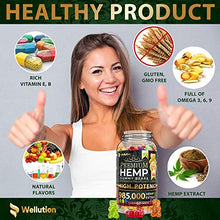 Load image into Gallery viewer, Hemp Gummies Premium 985,000 High Potency - Fruity Gummy Bear with Hemp Oil - Natural Hemp Candy Supplements for Pain, Anxiety, Stress &amp; Inflammation Relief - Promotes Sleep and Calm Mood

