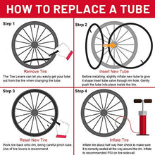 Load image into Gallery viewer, Rainmae 4 Pack 20 Inch Bike Inner Tubes, 20x1.75/1.90/1.95/2.10/2.125 Bicycle Inner Tube Tyres Replacement for 32mm Schrader Valve MTB Bike, Durable Butyl Rubber Bike Tires(Include 2 Tire Levers)
