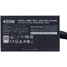 Load image into Gallery viewer, Cooler Master MWE White 450 80+ White 450W PSU with HDB Silent 120mm Fan, Single +12V Rail, Flat Black Cables
