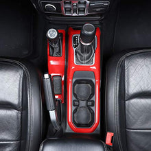 Load image into Gallery viewer, RT-TCZ Red Four-Wheel Drive + Gear Shift Panel Cover Trim for 2018-2020 Jeep Wrangler JL JLU
