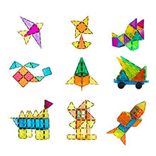 Load image into Gallery viewer, BMAG Magnetic Tiles, 3D Magnet Building Blocks for Kids Toddlers, Stacking Montessori Toys for Children, STEM Preschool Educational Learning Construction Toys for Boys Girls with 2 Cars
