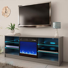 Load image into Gallery viewer, Meble Furniture Manhattan Electric Fireplace Modern 58&quot; TV Stand
