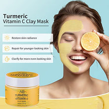 Load image into Gallery viewer, ANAIRUI Turmeric Vitamin C Facial Mask 3-in-1 Travel Mini Kit - Clay Mask, Peel Off Mask, Wash-Off Cream Mask, for Acne &amp; Dark Spots, Oily Skin, Facial Spa Treatment 1.75 oz × 3 ea
