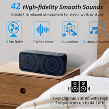 Load image into Gallery viewer, Sound Machine- White Noise Machine with 42 Soothing Sounds for Sleeping Adults Baby, Kids, Portable Sleep Therapy Machine Powerd by Battery or AC,5 Timer, Headphone Jack, Noise Maker for Home Office
