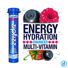 Load image into Gallery viewer, Zipfizz Healthy Energy Drink Mix, Hydration with B12 &amp; Multi Vitamins, Blue, Blueberry Raspberry, 0.38 Oz, Pack of 20
