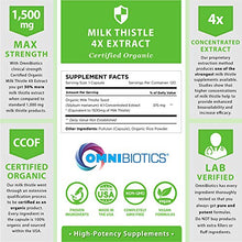 Load image into Gallery viewer, Organic Milk Thistle Capsules, 1500mg 4X Concentrated Extract with Silymarin is The Strongest Milk Thistle Supplement Available. Great for Liver Cleanse &amp; Detox! 120 Vegetarian Capsules
