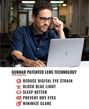 Load image into Gallery viewer, Gaming Glasses | Blue Light Blocking Glasses | Intercept/Onyx by Gunnar | 65% Blue Light Protection, 100% UV Light, Anti-Reflective To Protect &amp; Reduce Eye Strain &amp; Dryness
