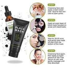 Load image into Gallery viewer, Blackhead Peel Off Face Mask, SHVYOG 3-in-1 Blackhead Remover Charcoal Mask with Brush &amp; Tea Tree Serum, Purifying &amp; Deep Cleansing Black Mask for Blackheads, Dirt, Acne, Pores Shrinking (100g+30ml)
